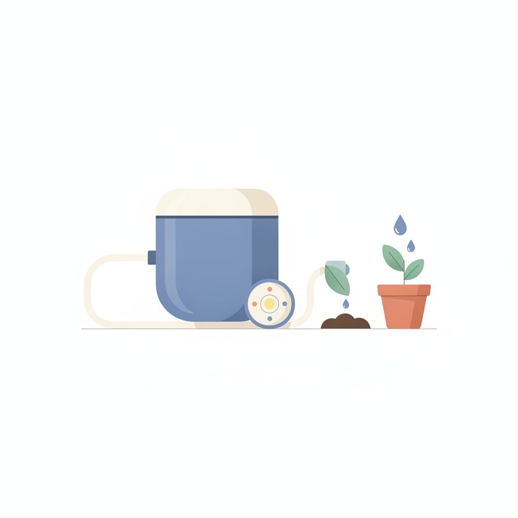 スマート自動給水システム (土壌センサー連動型)