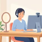 在宅Web会議の「顔が暗い・声がこもる・目線がズレる」を30分で解決！外付けカメラ角度×三点照明×ノイズ抑制マイクの実測配置ガイド