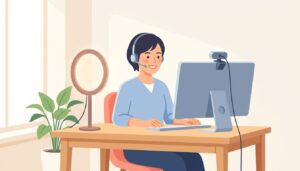 在宅Web会議の「顔が暗い・声がこもる・目線がズレる」を30分で解決！外付けカメラ角度×三点照明×ノイズ抑制マイクの実測配置ガイド